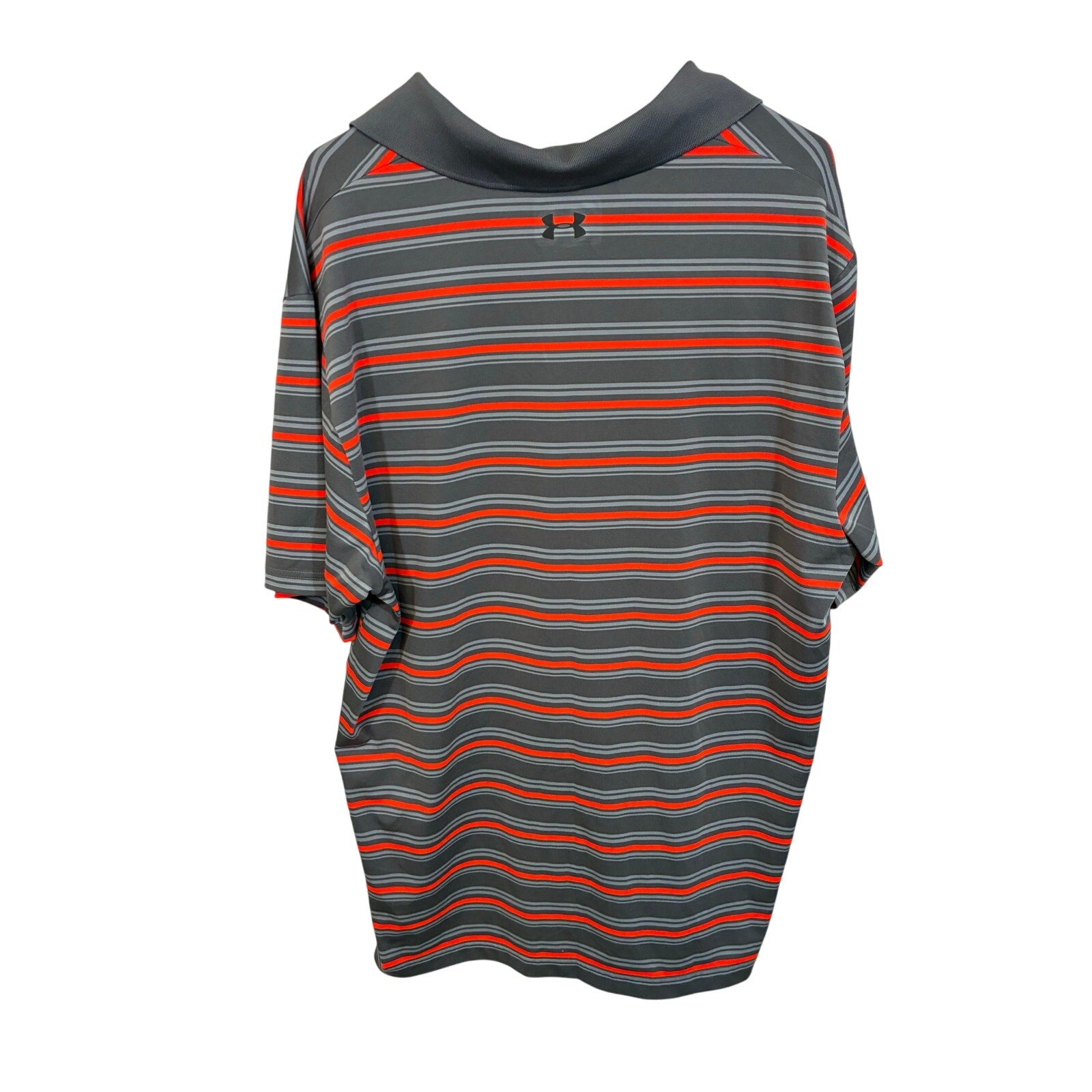 Under Armour HeatGear Polo Stripe Streetwear Golf Sportswear Country Club 2XL