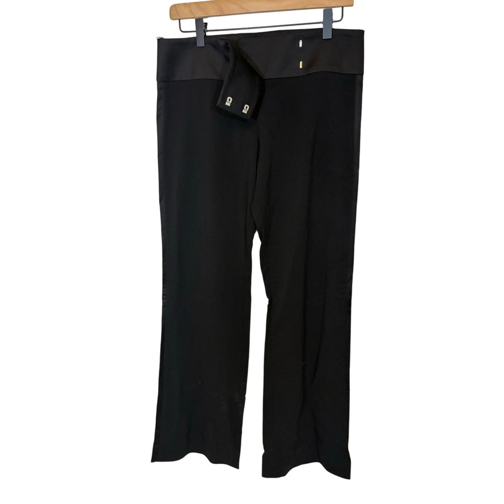 Karen Millen England Black Wool Blend Women's Career Office Pants 6 Corpcore