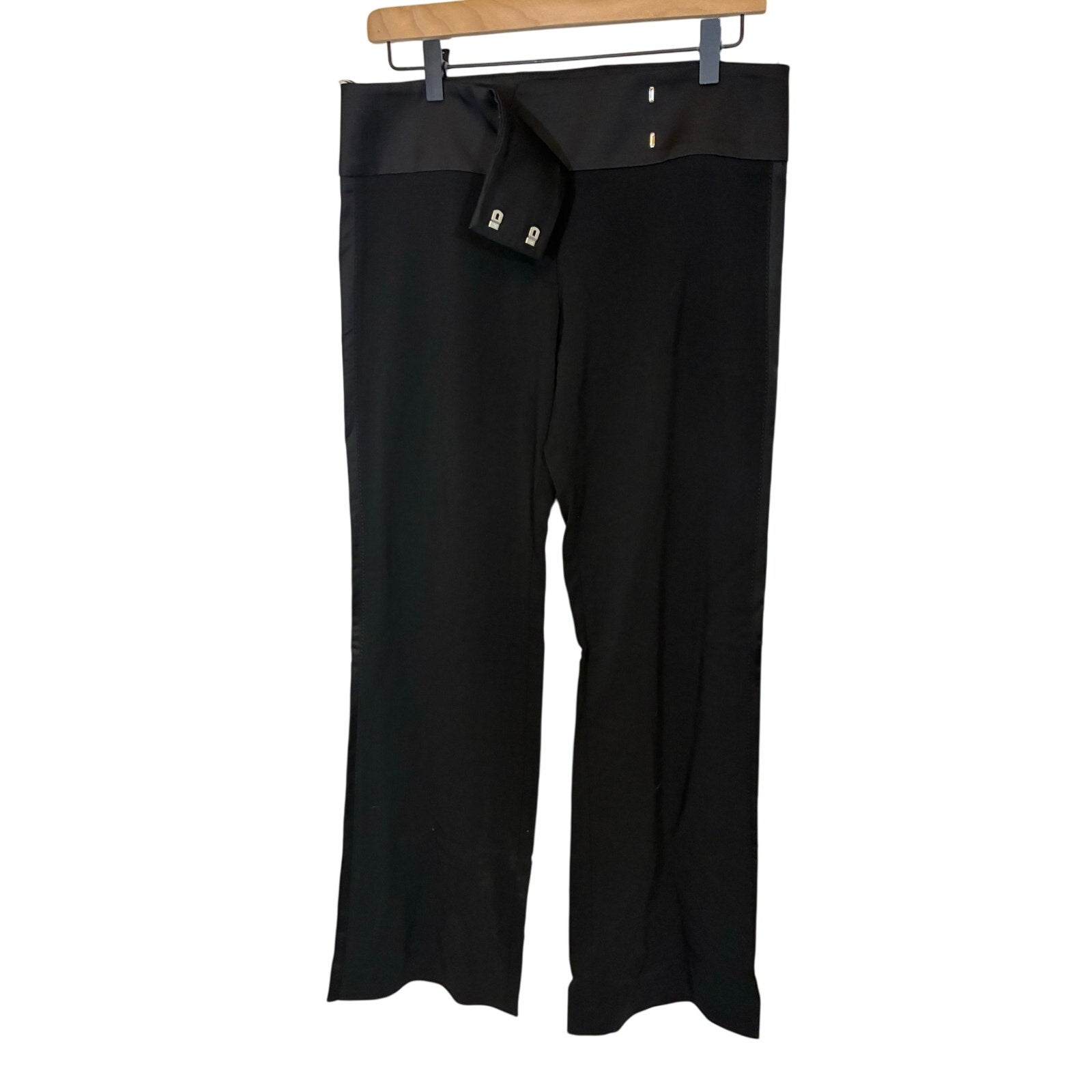 Karen Millen England Black Wool Blend Women's Career Office Pants 6 Corpcore