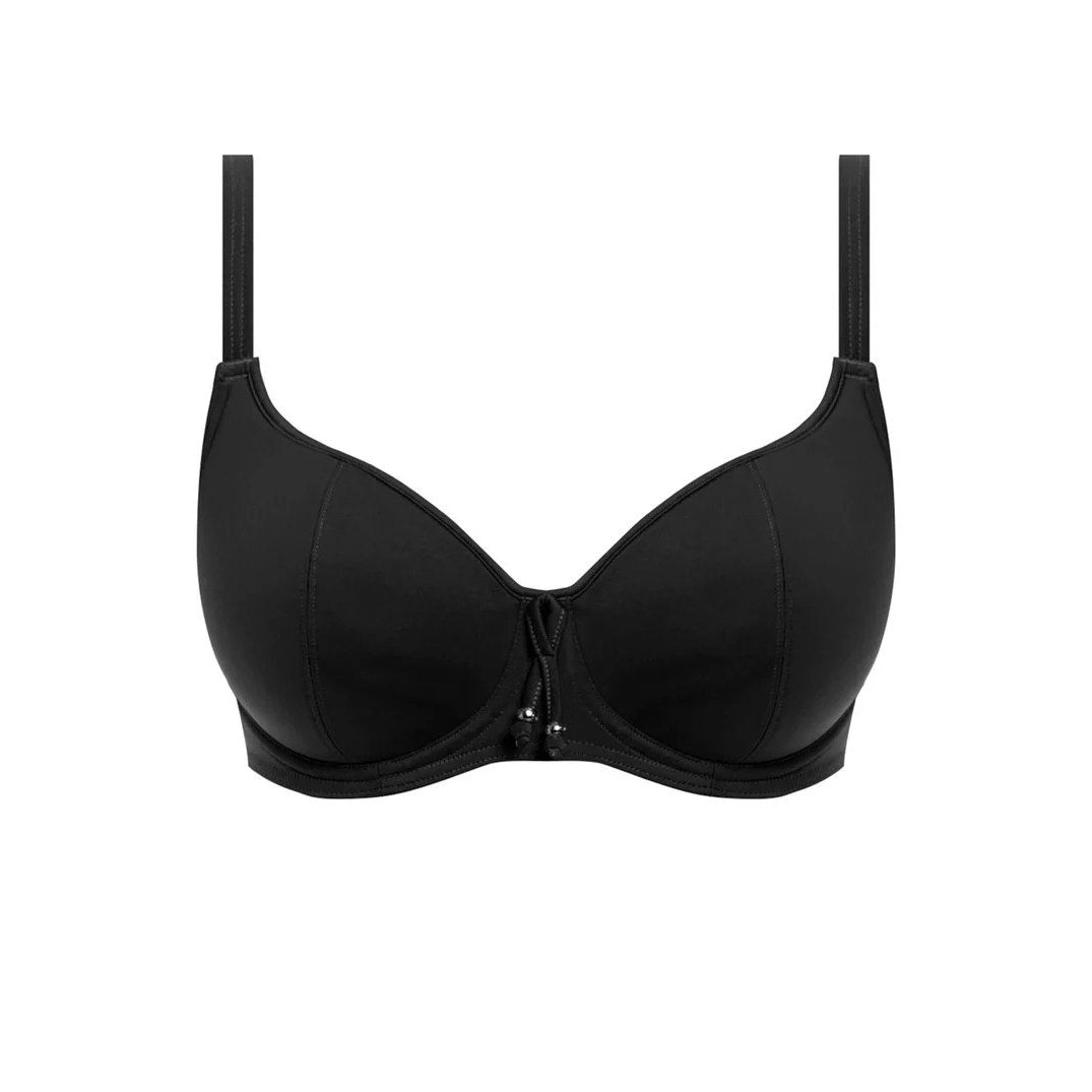 Freya Remix Sweetheart Padded Bikini Top Black 30H Luxury Swim Euro Summer
