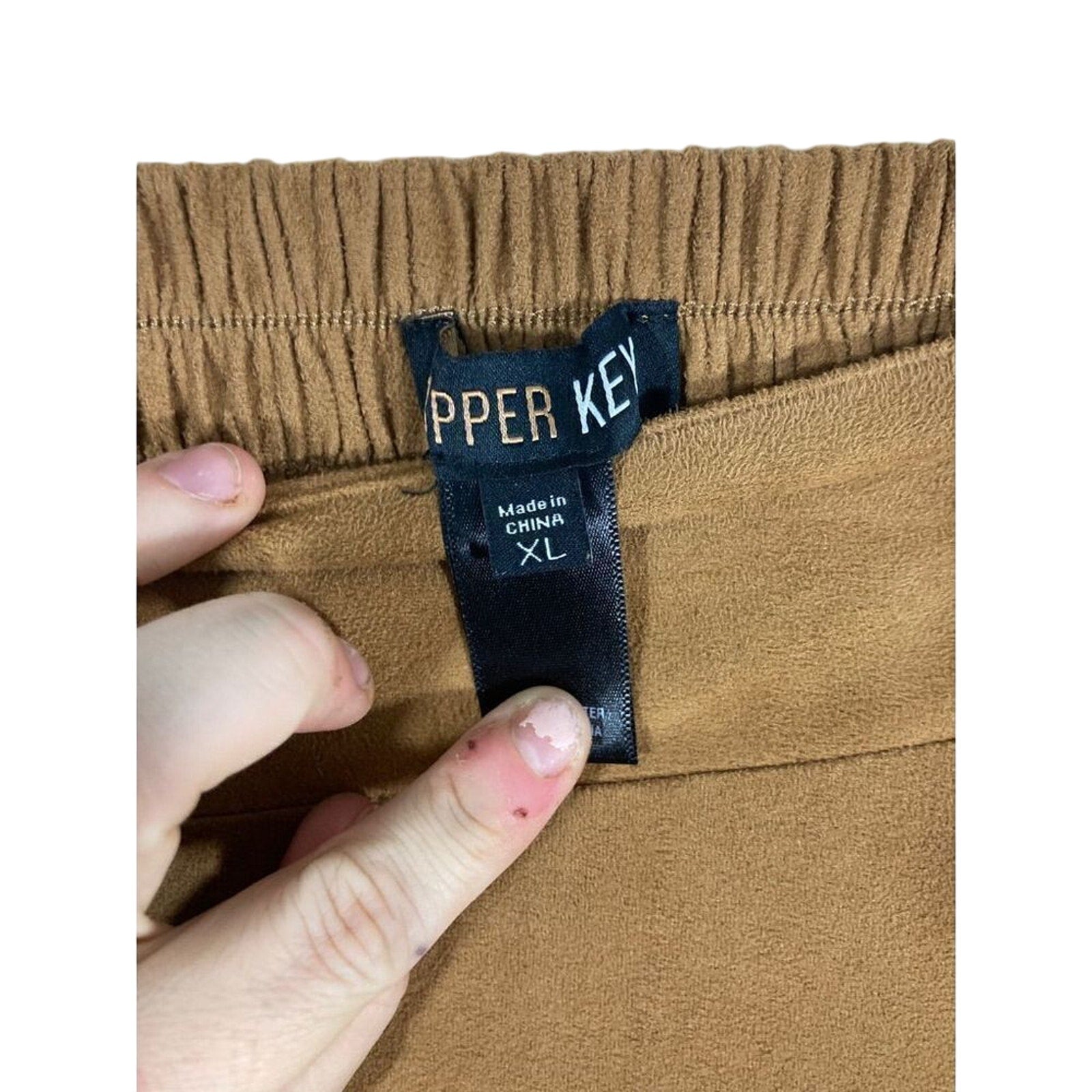 Copper Key High Rise XL Burnt Brown Bell Cowboy Rodeo Faux Suede Riding Pants