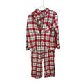 Wondershop Women’s Medium Red White Plaid Pajama Set 2 Piece Holiday Sleepwear