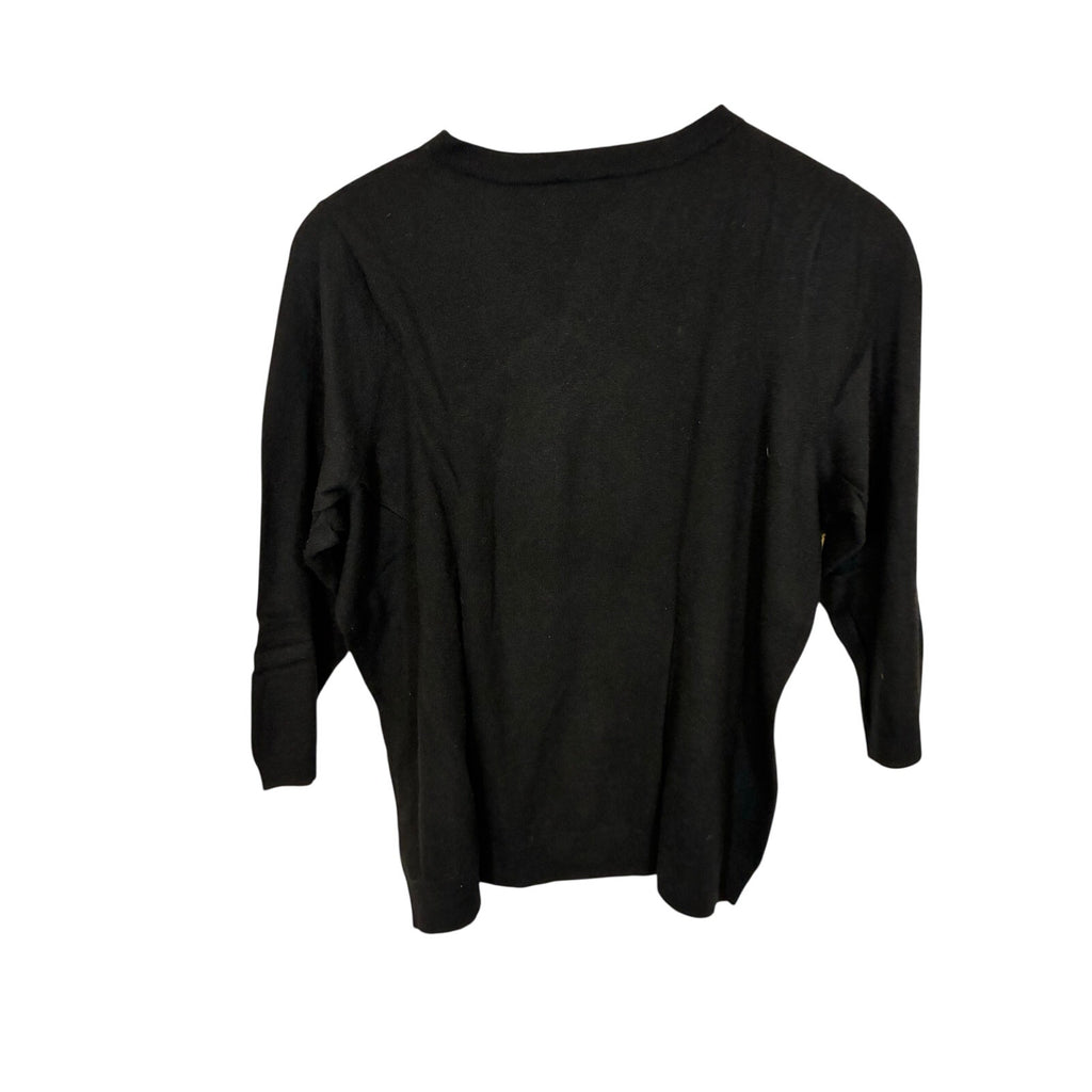 Talbots Women's Lambswool Black Long Sleeve Sweater Top 2X Closet Staple