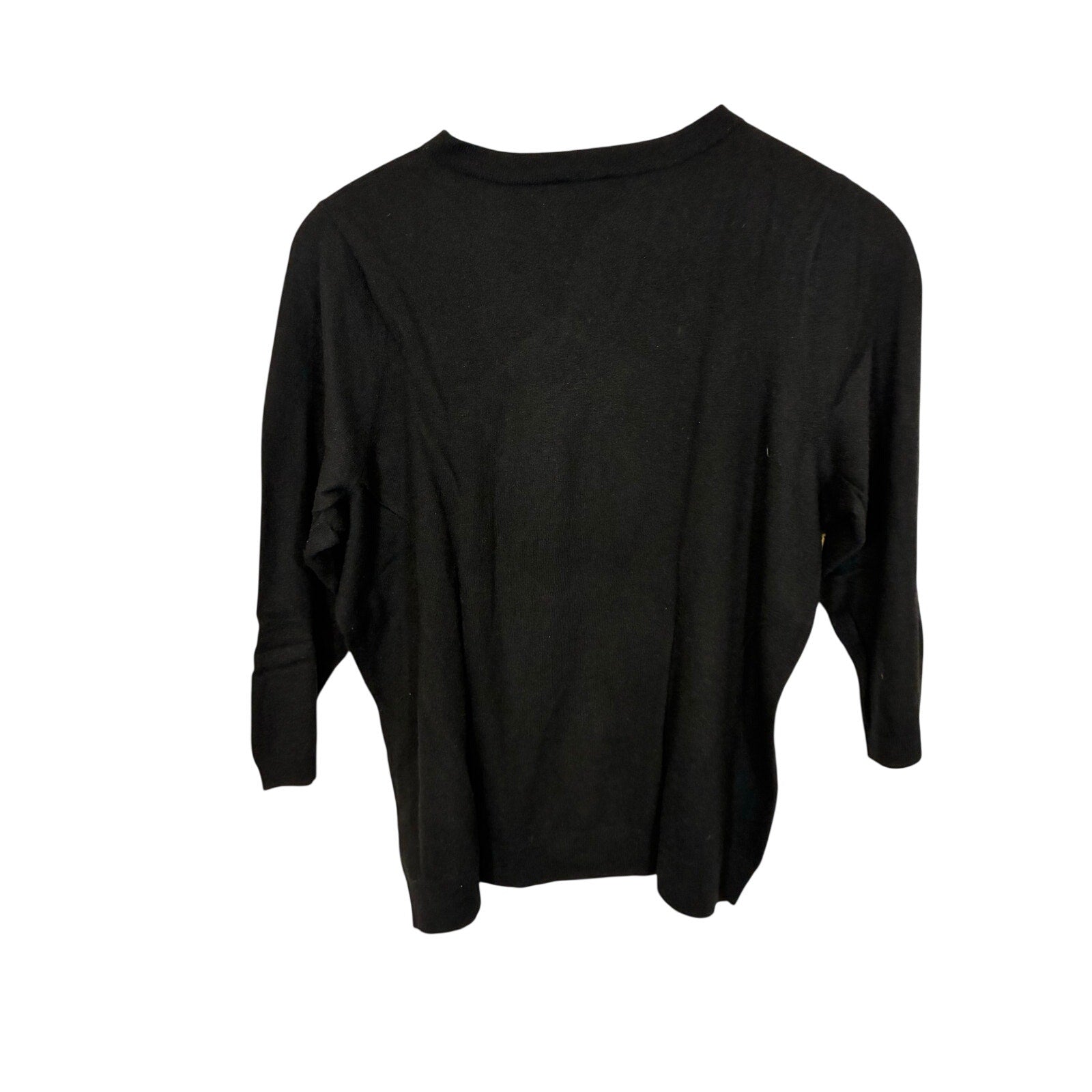 Talbots Women's Lambswool Black Long Sleeve Sweater Top 2X Closet Staple