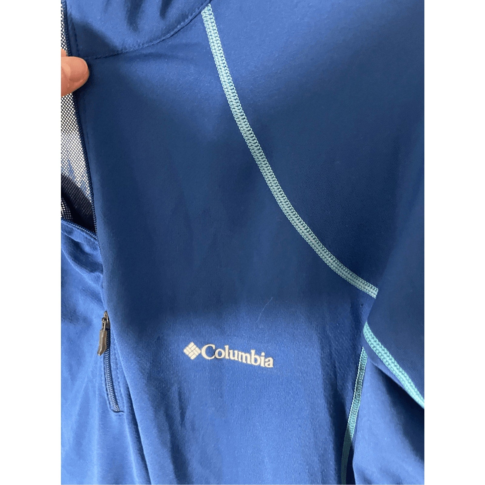 Columbia Women's Large Blue Jacket Thermal 1/4 Zip Gorpcore Utility Outdoors
