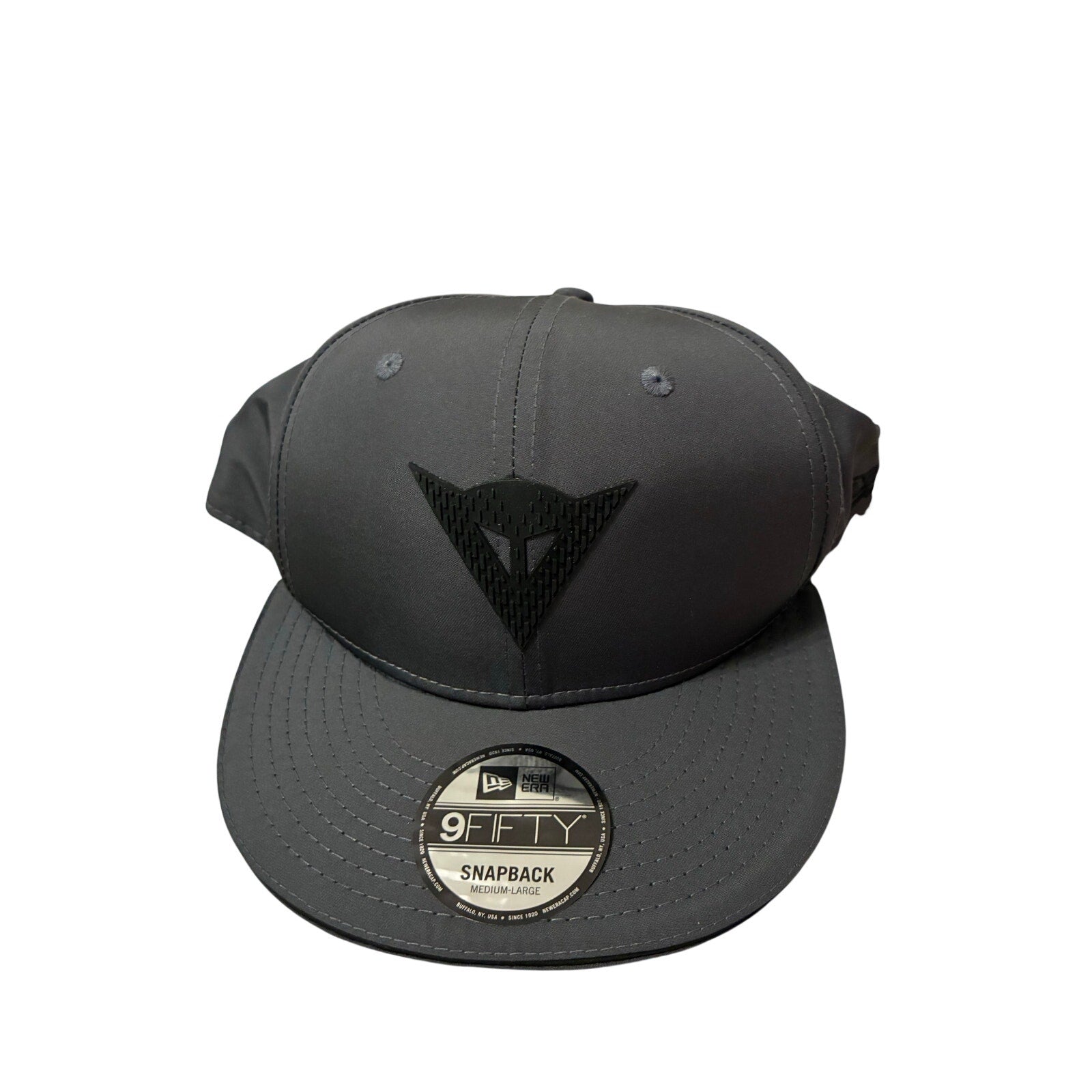 New Era 9FIFTY Dainese Snapback Cap Anthracite M/L Adjustable Hat New Black Gray