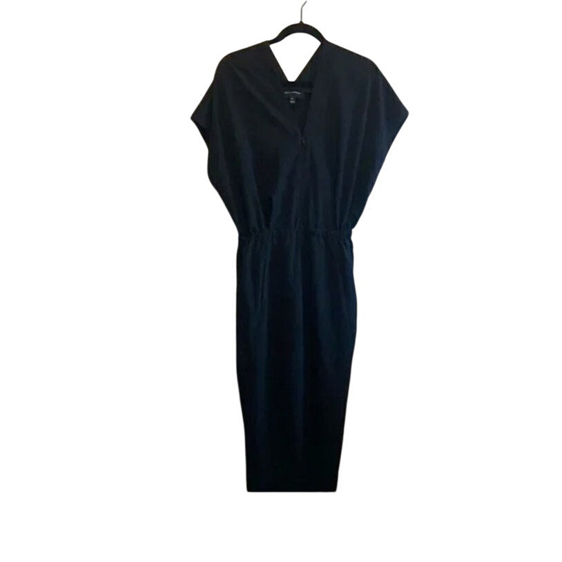 Donna Morgan All Black Elegant Balloon Sleeve Fitted Feminine Modest Jumper