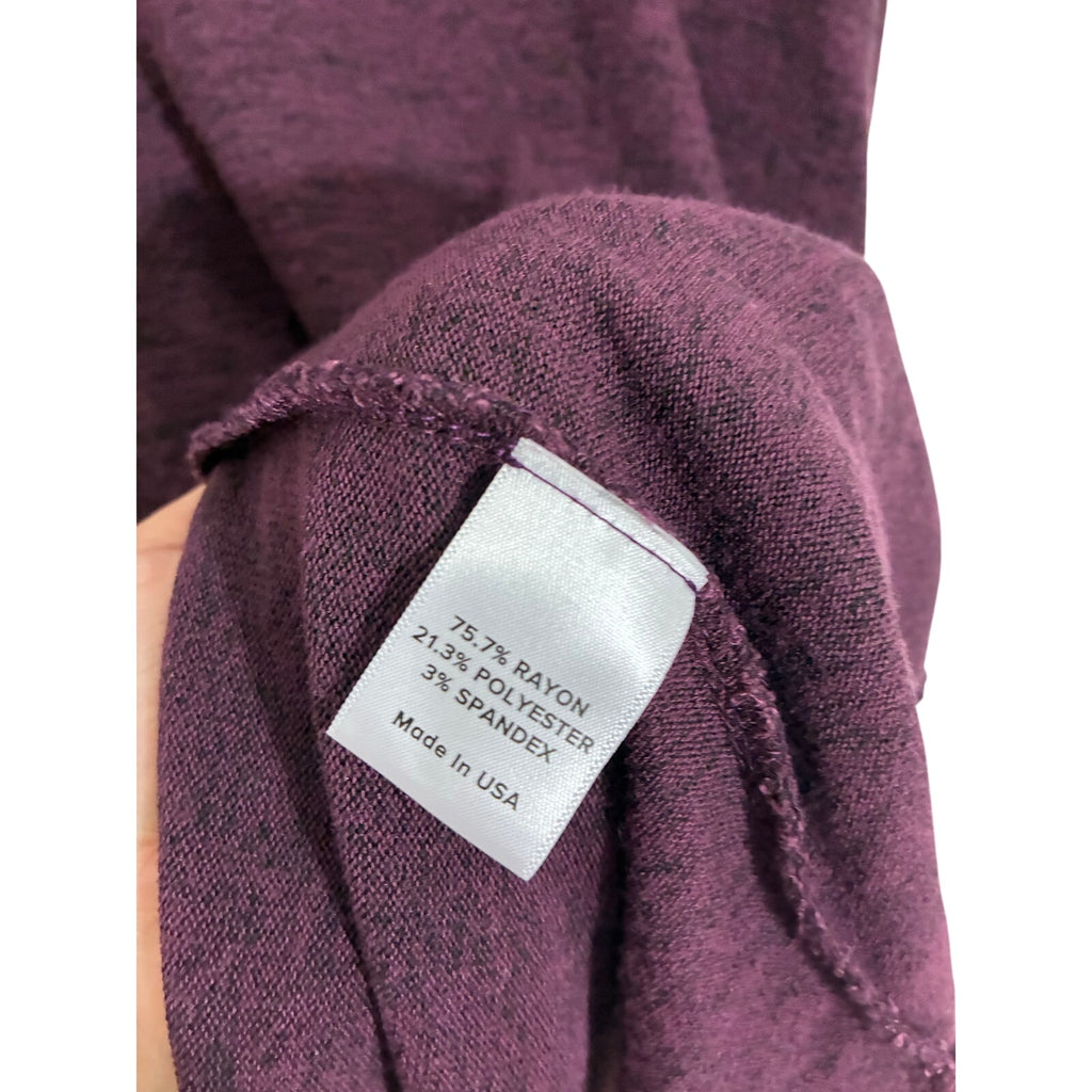 Evereve Peyton Jensen Asymmetric Sweater Burgundy Eggplant Casual Comfort Lounge