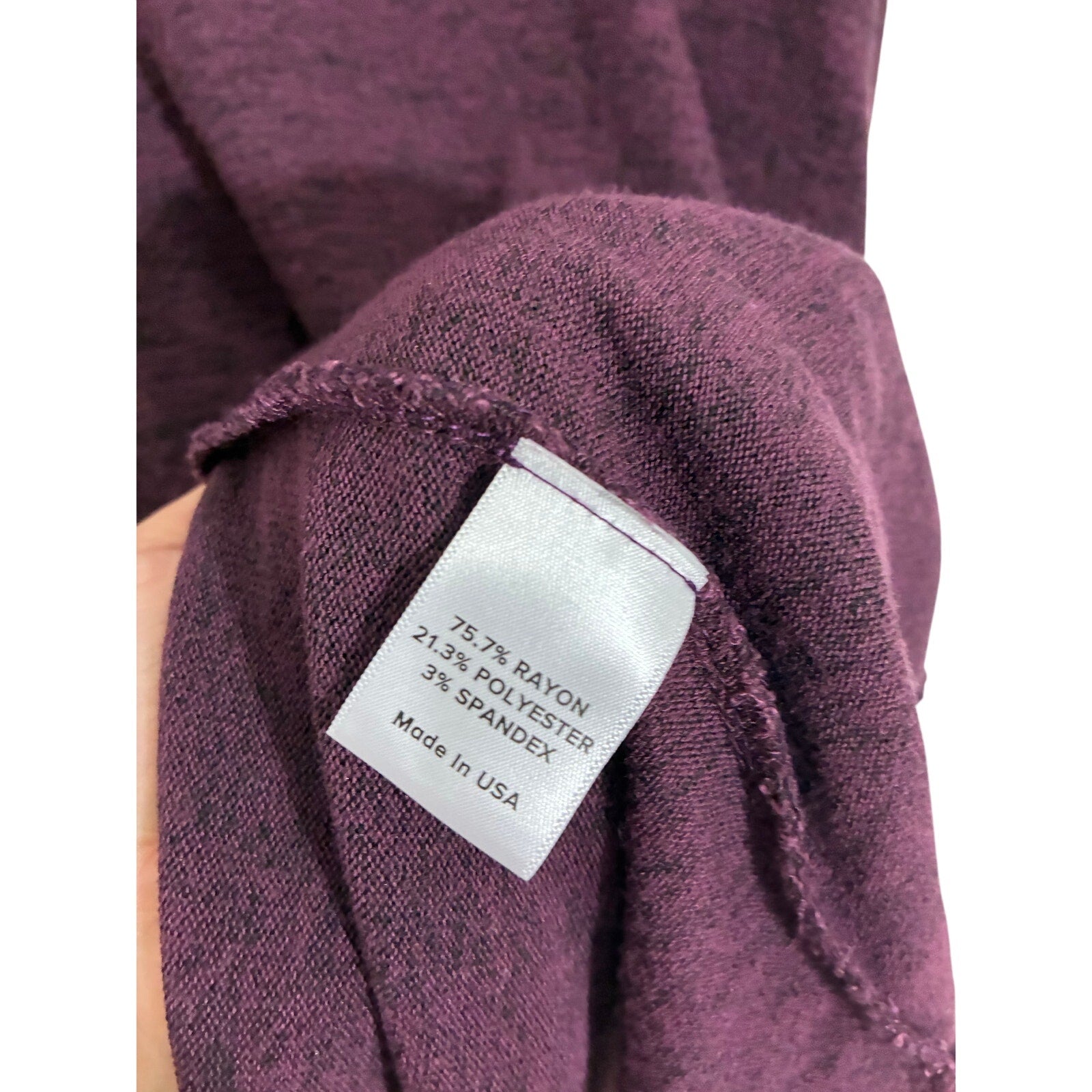 Evereve Peyton Jensen Asymmetric Sweater Burgundy Eggplant Casual Comfort Lounge