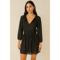 Michael Kors black shimmer V-neck mini dress size Small event business glam