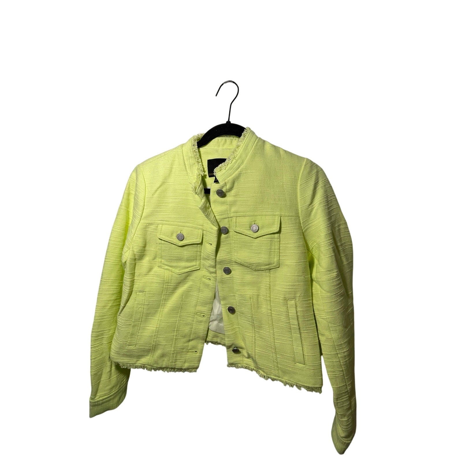 NWT Banana Republic Citron Lime Green Twee Preppy Academia Femme Jacket SZ 2