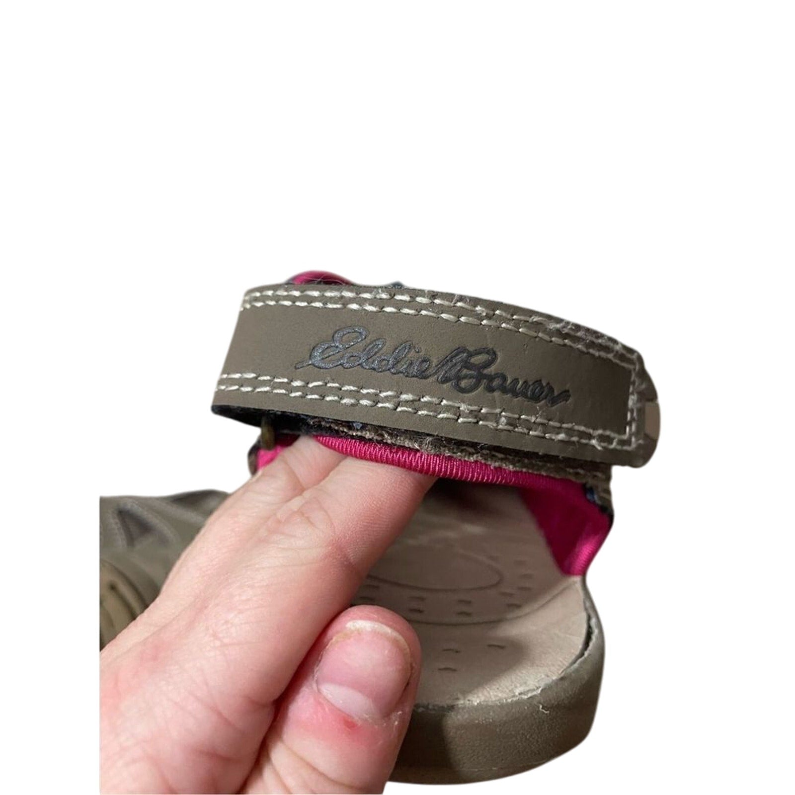 Eddie Bauer Marky Gorpcore Utility Hiking Sandal Pink Brown Closedtoe Watersport