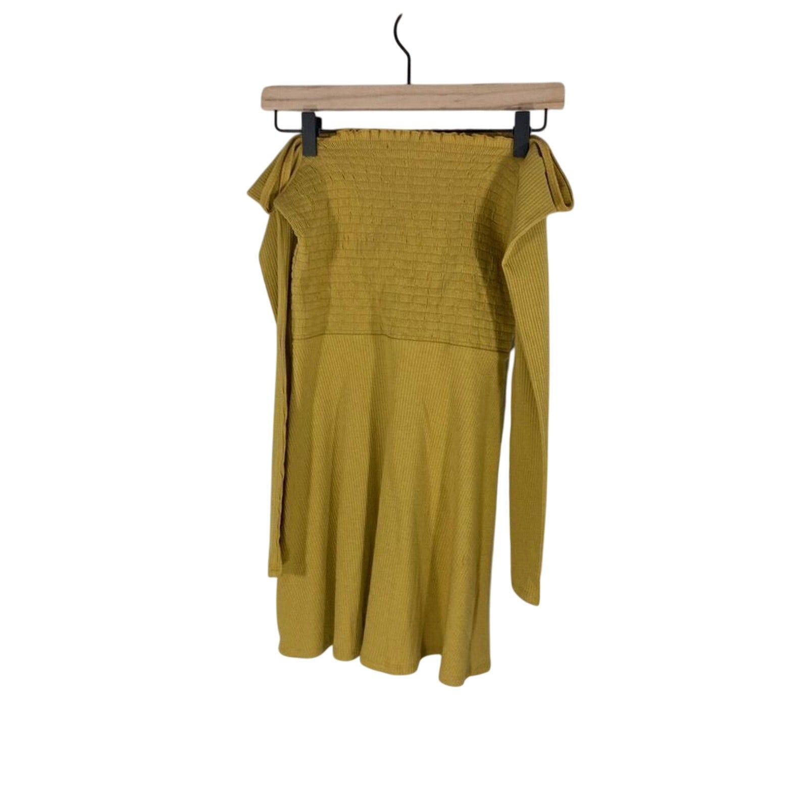 NWT American Eagle Mustard  Bodycon Summer Fitted Mini Dress Western Kidcore XSP