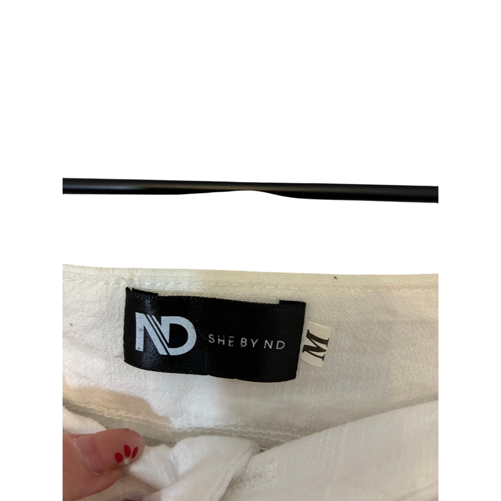 She by ND Women’s White M Yacht Preppy Trousers Minimalist Casual Closet Staple