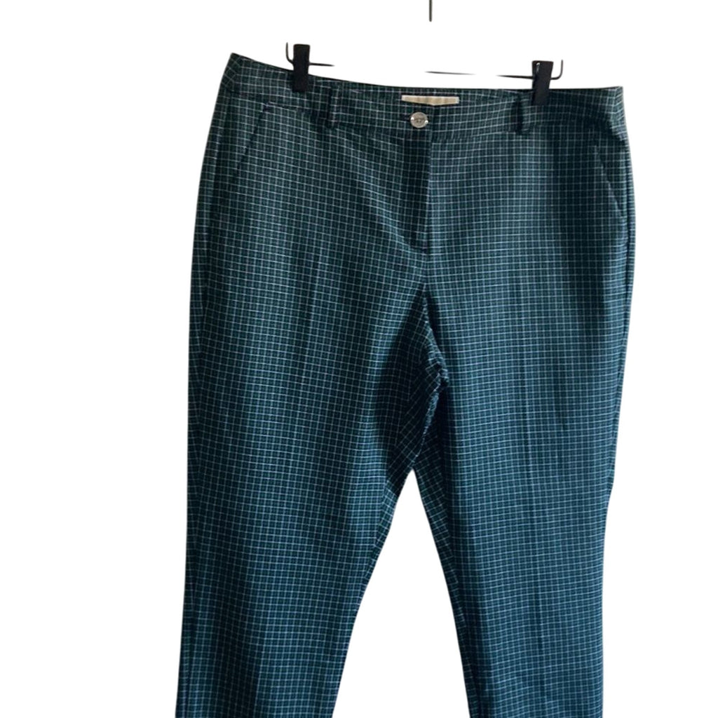 Michael Kors Gingham Dark Academia Preppy Straight Houndstooth Cropped Slacks