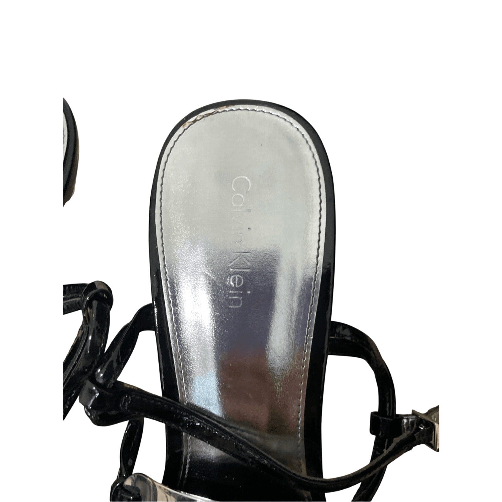 Calvin Klein Open Toe Strappy Rebel Heels SZ 8.5 Business Event Cocktail Elegant