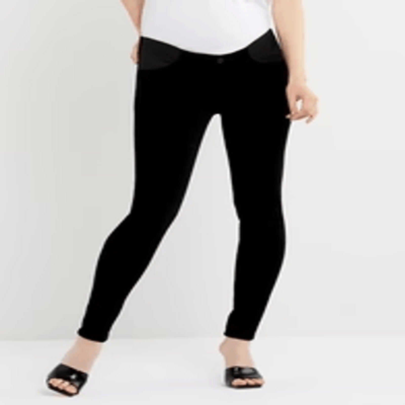 J. Brand Mama J Black Indigo Maternity Will Blend Suede Jeans Western Retro