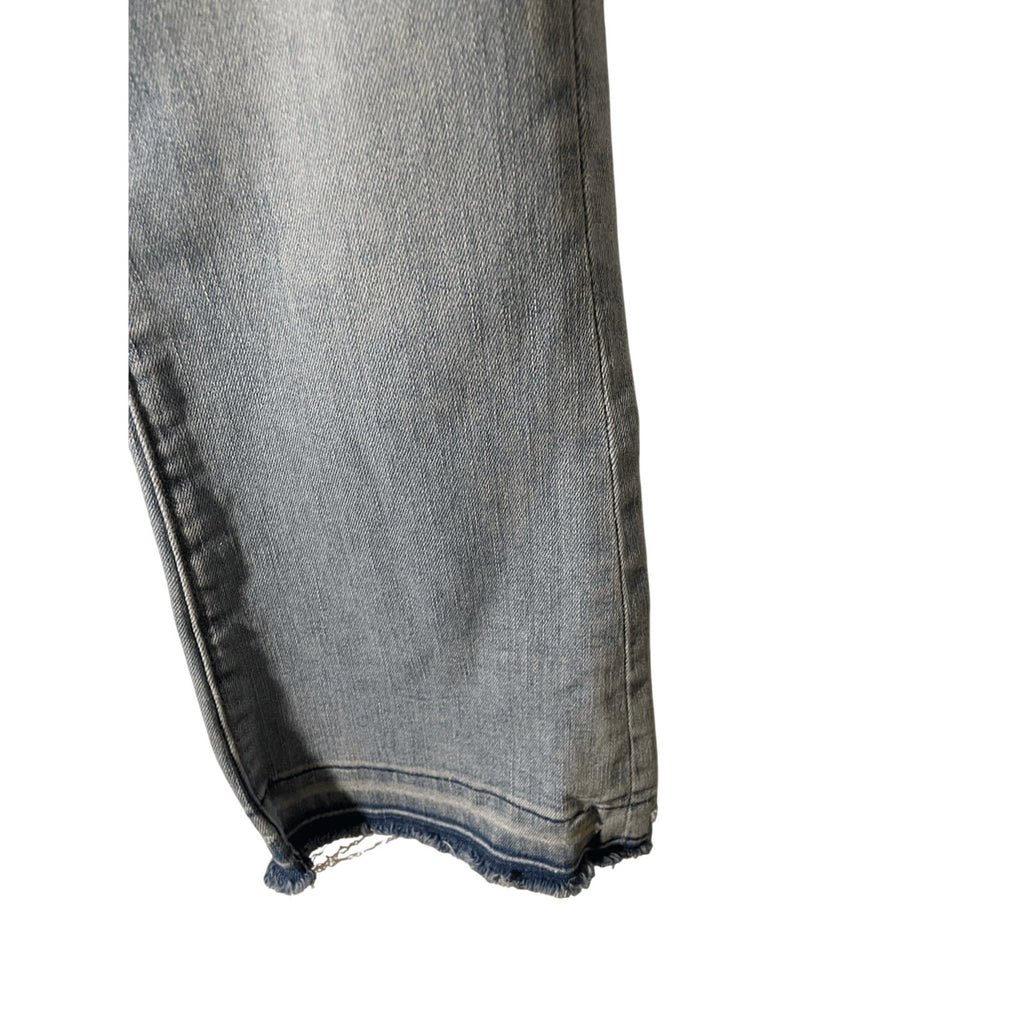 The Kick Crop Loft High Waisted SZ 4 Women's Medium Wash Straight Leg Jeans