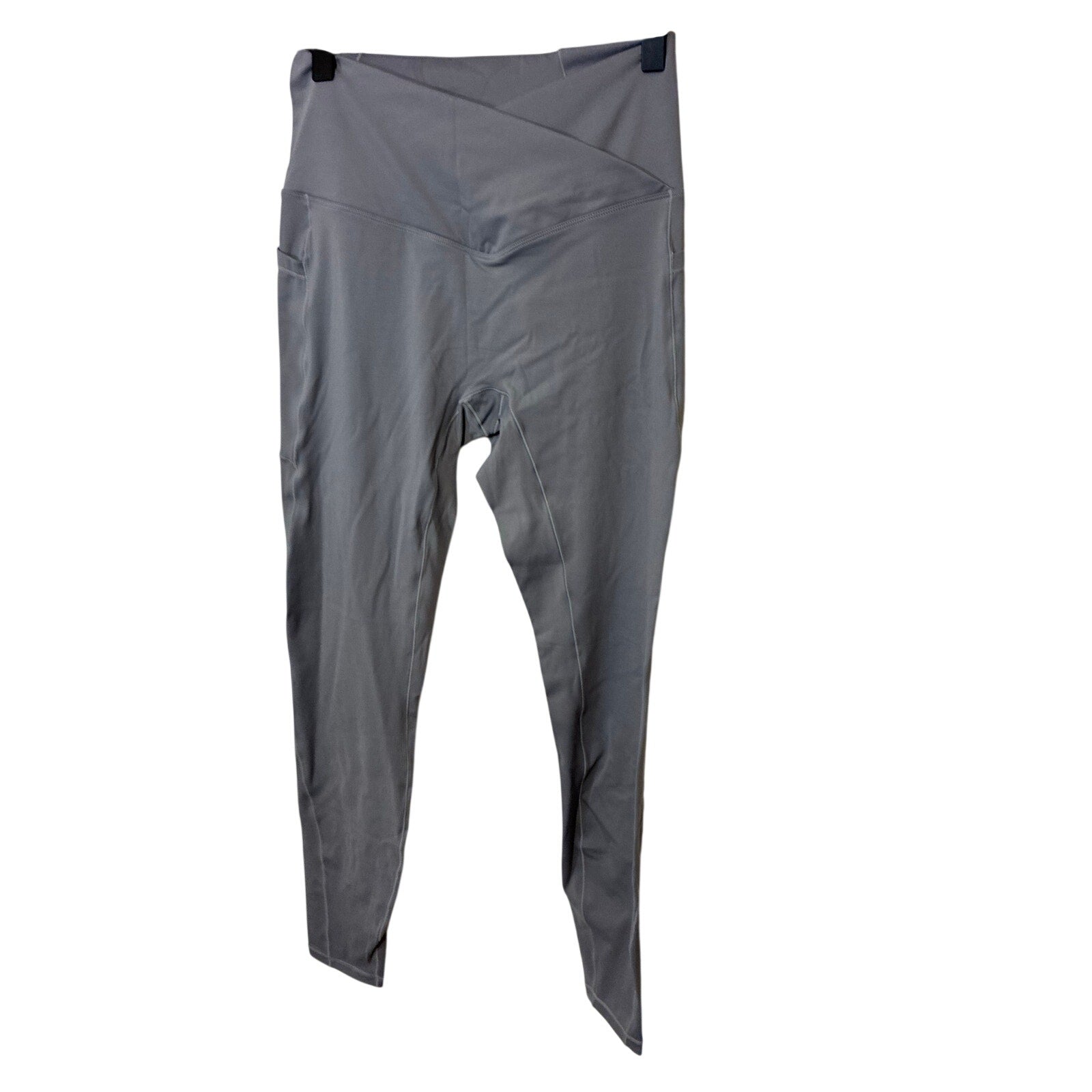Women’s Gray Crossover Waist Leggings Size Small Buttery Soft Yoga Gym