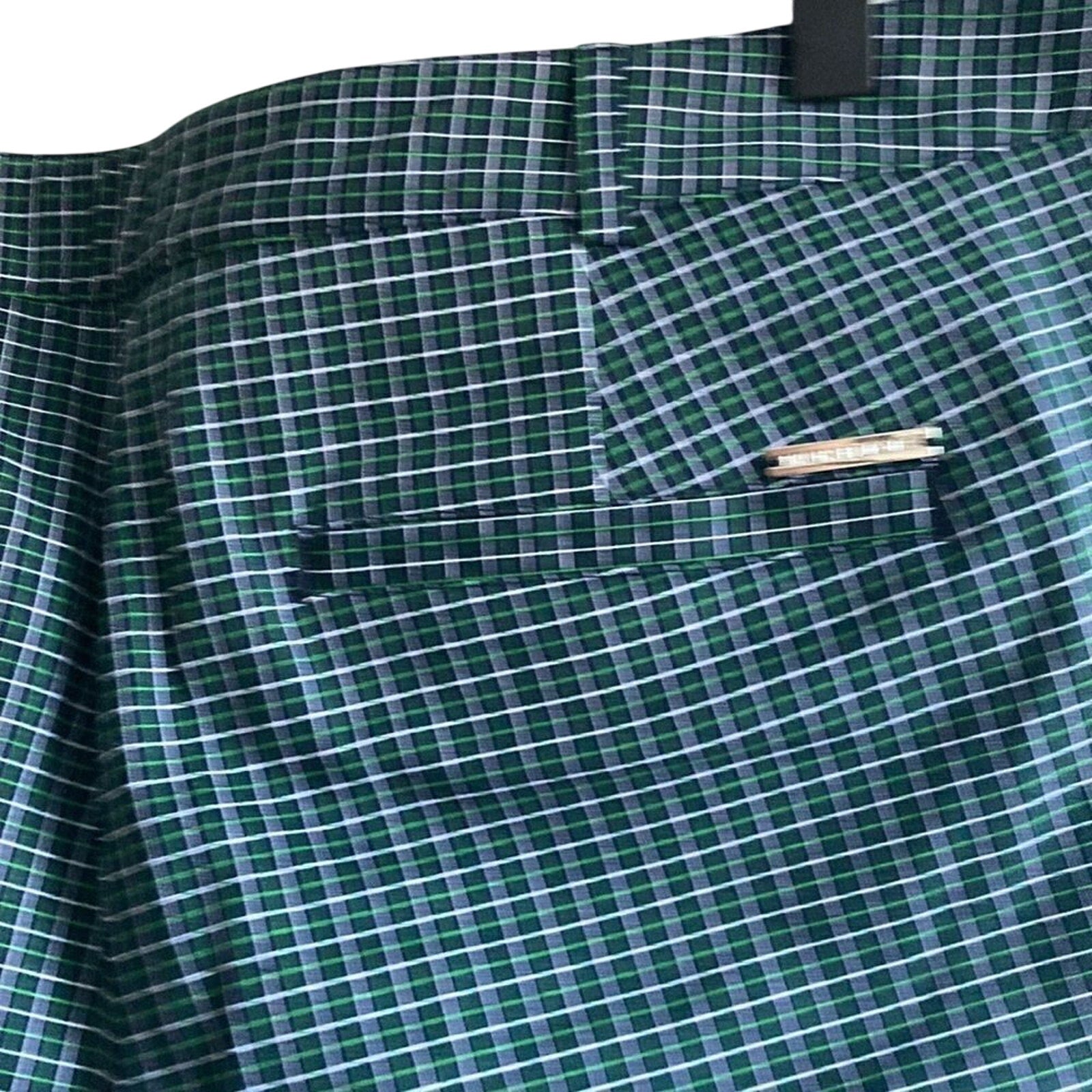 Michael Kors Gingham Dark Academia Preppy Straight Houndstooth Cropped Slacks