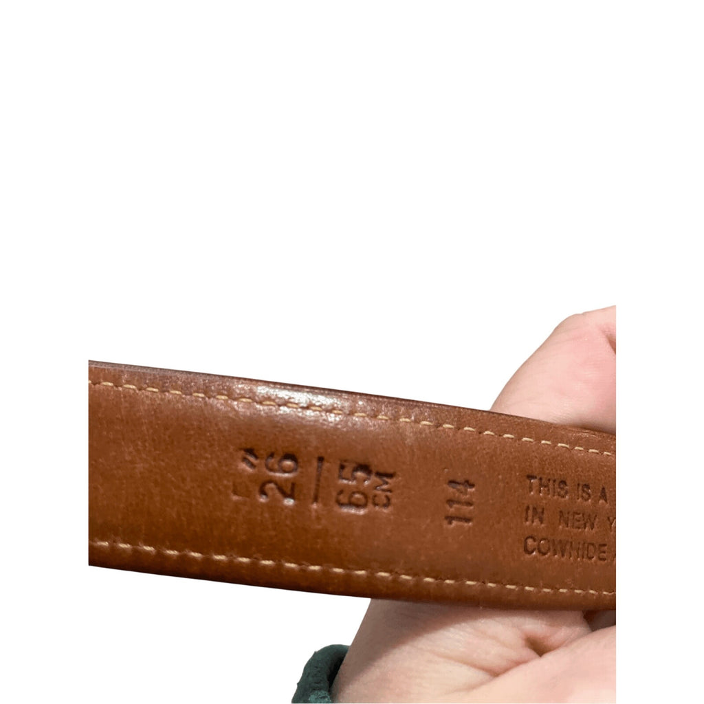 Vintage Coach Women's Brown Leather Quiet Luxury Belt 26IN/65CM