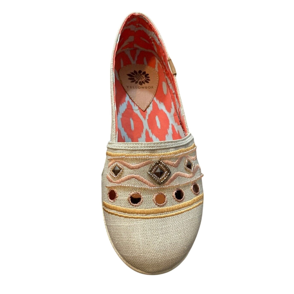 NWT Yellowbox Embezzled Western Boho Woodstrock Kendra Neutral Loafers