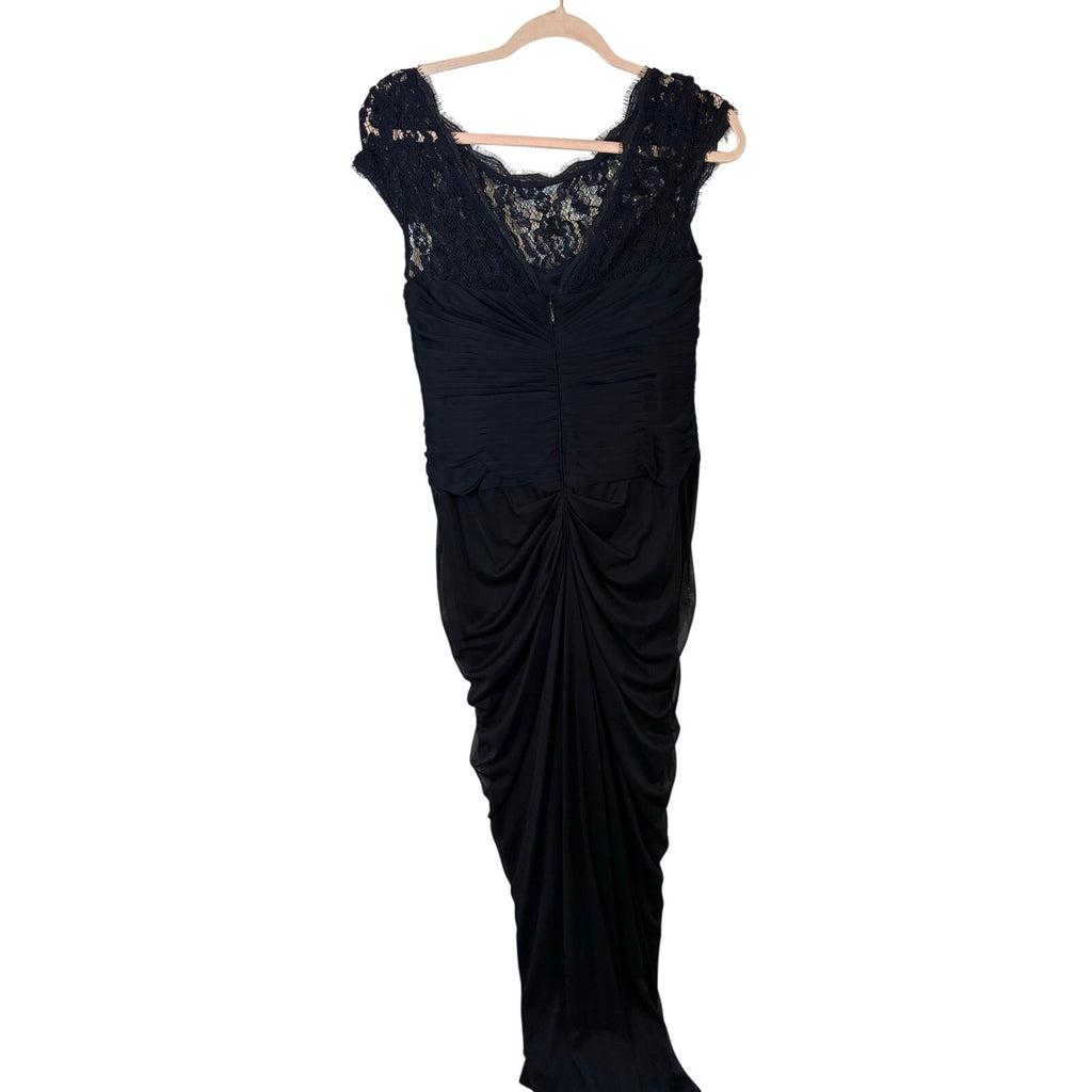 Like a Glove Gown Adrianna Papell Black Evening Event Formal Glam Dress 8