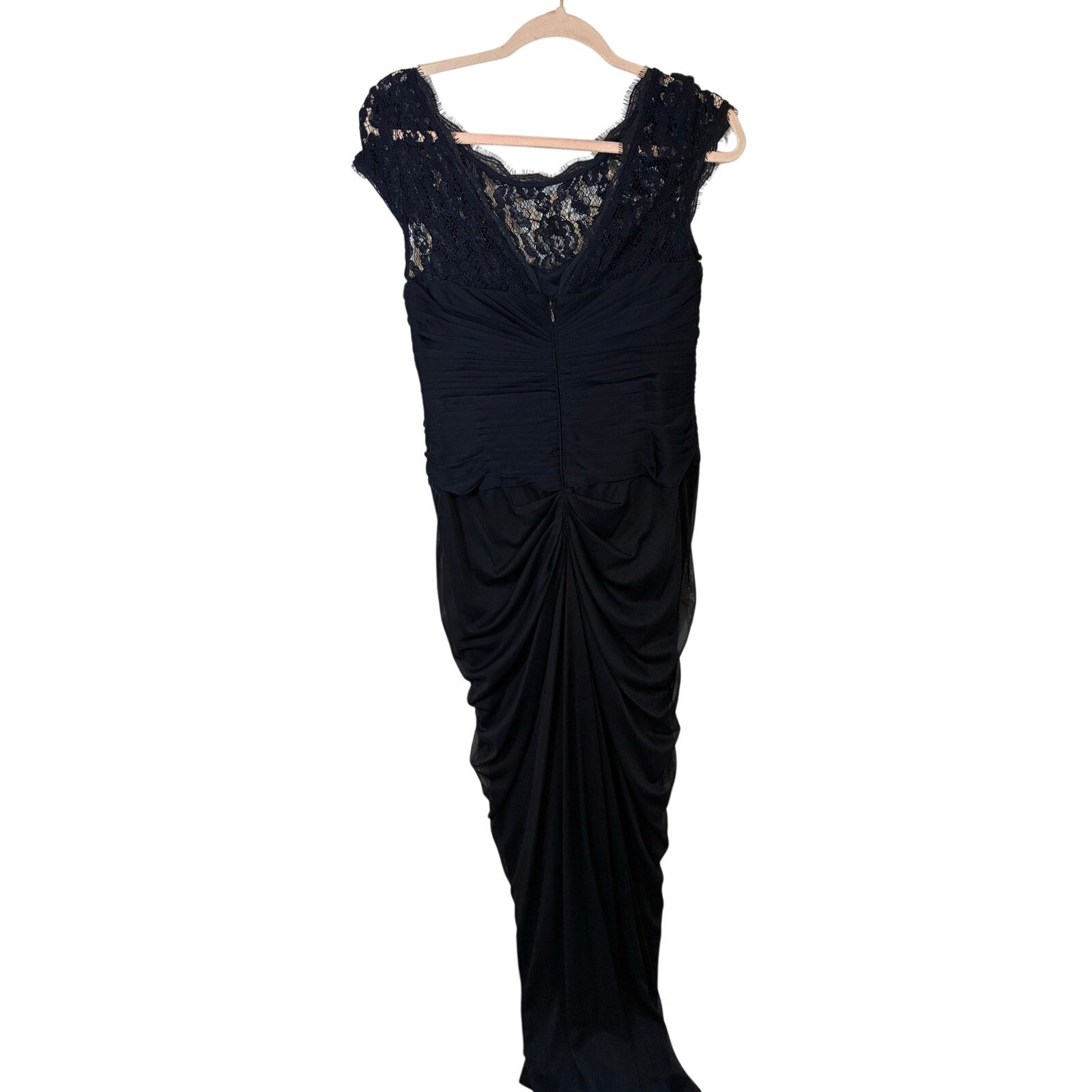 Like a Glove Gown Adrianna Papell Black Evening Event Formal Glam Dress 8
