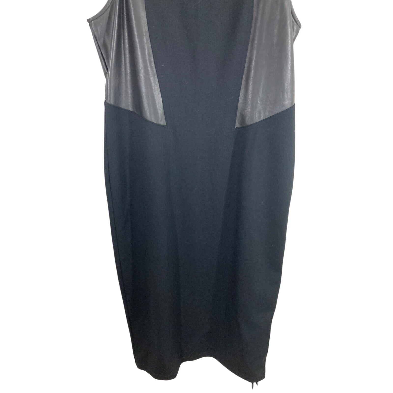 Night on the Town Athleta Vegancore Leather Grunge Ponte Stretch Dress Size S
