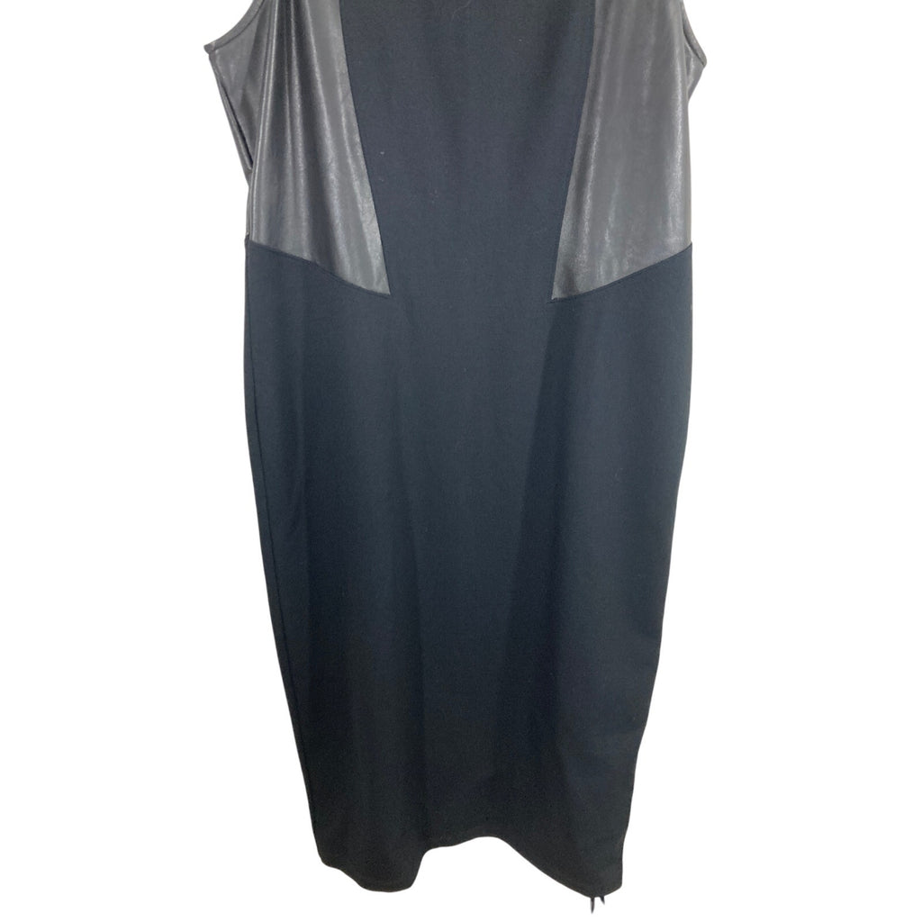Night on the Town Athleta Vegancore Leather Grunge Ponte Stretch Dress Size S