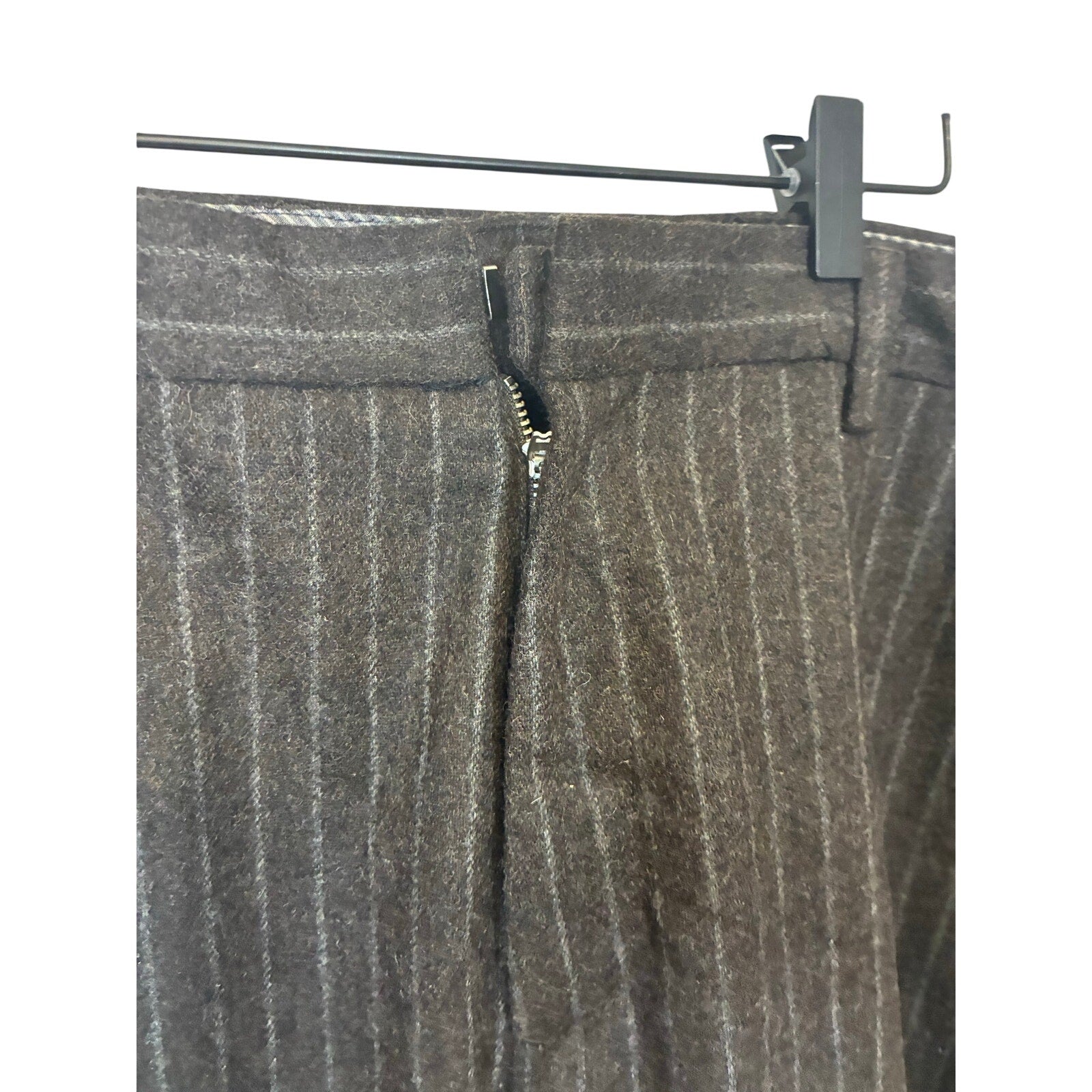 Gap Mens Wool Dress Pants Flat Front Striped Trousers Business Office 38x32
