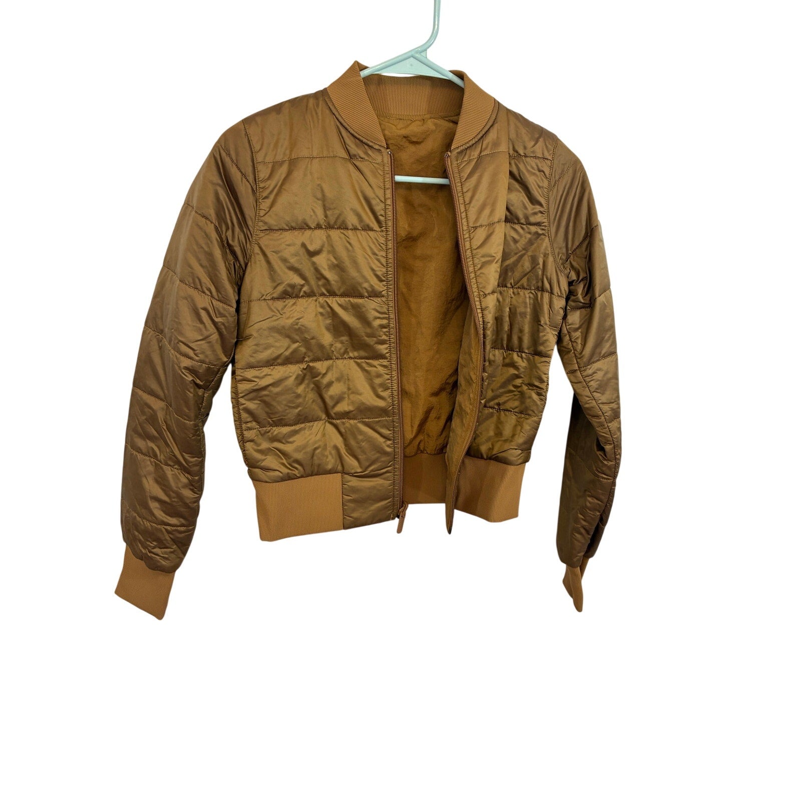 Lululemon Reversible Non-Stop Bomber Jacket Women’s Small Gold EUC Streetwear