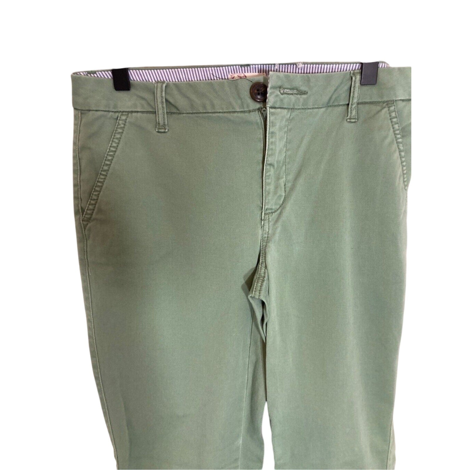 SO Women's Green Chino Bootcut Teacher Retro Kidcore Dress Slacks Junior Corporate