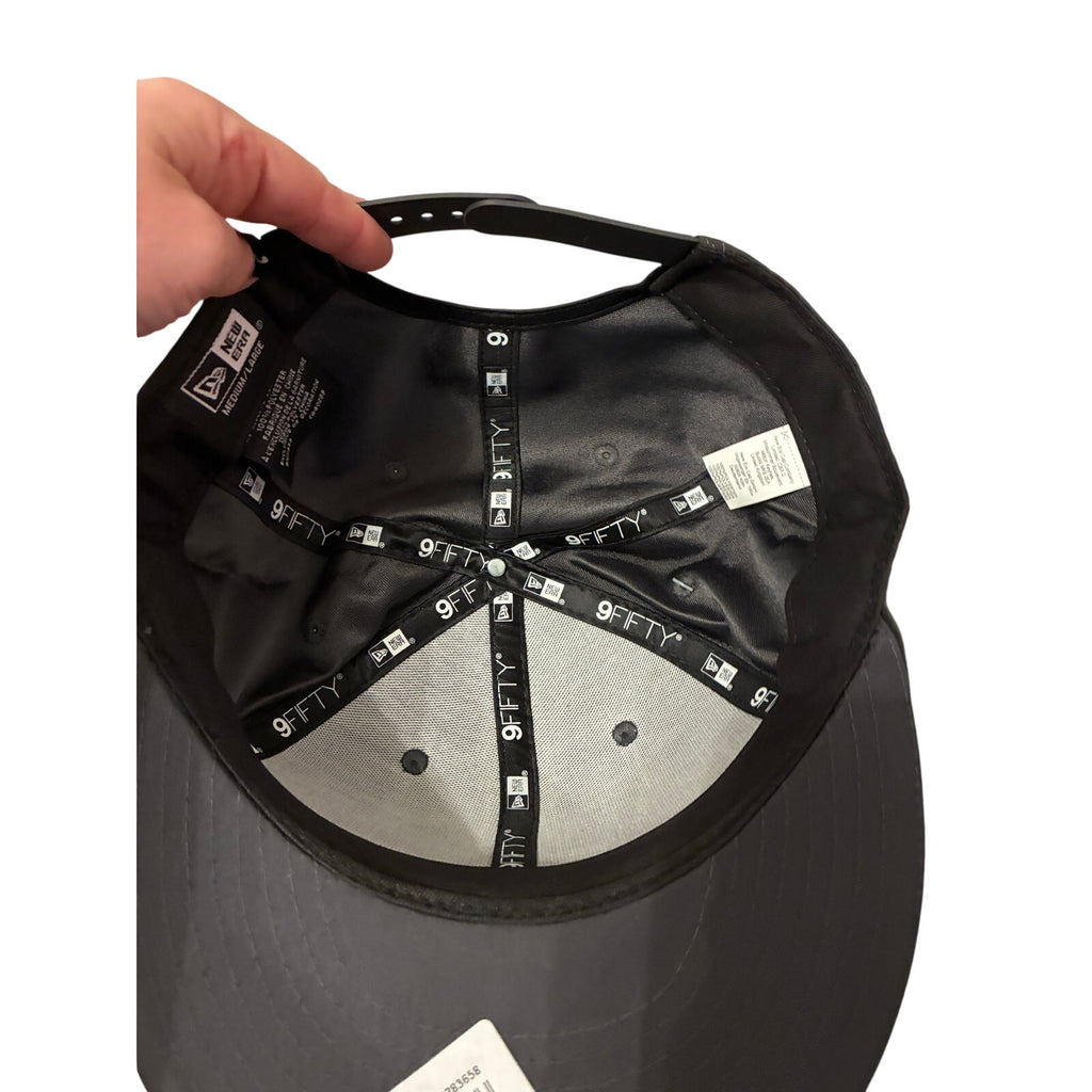 New Era 9FIFTY Dainese Snapback Cap Anthracite M/L Adjustable Hat New Black Gray
