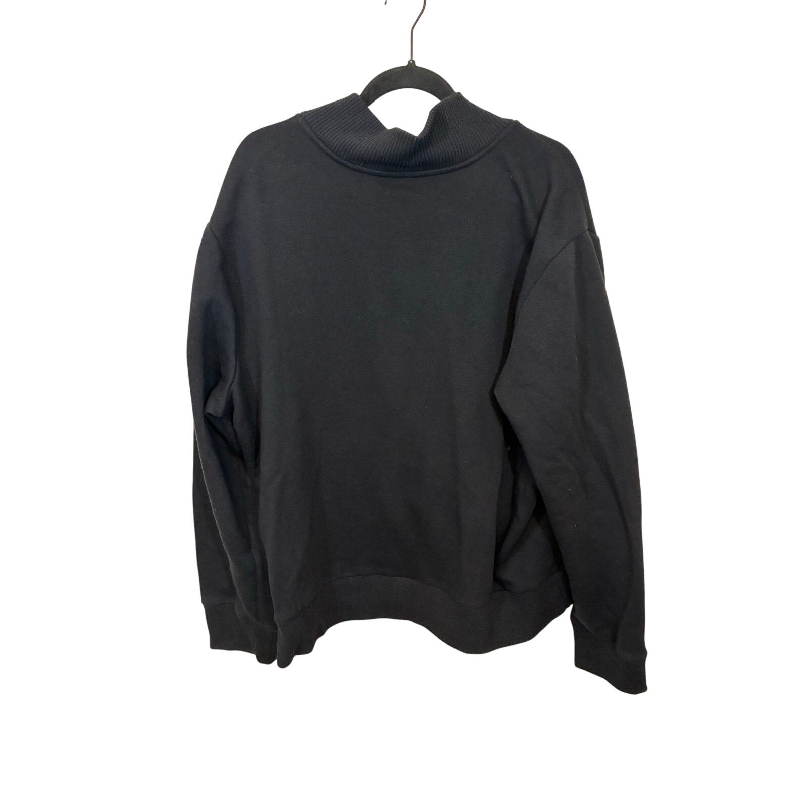 APT 9 Mens Jacket Full Zip Mock Neck Long Sleeve Pockets Knit Black XL Preppy