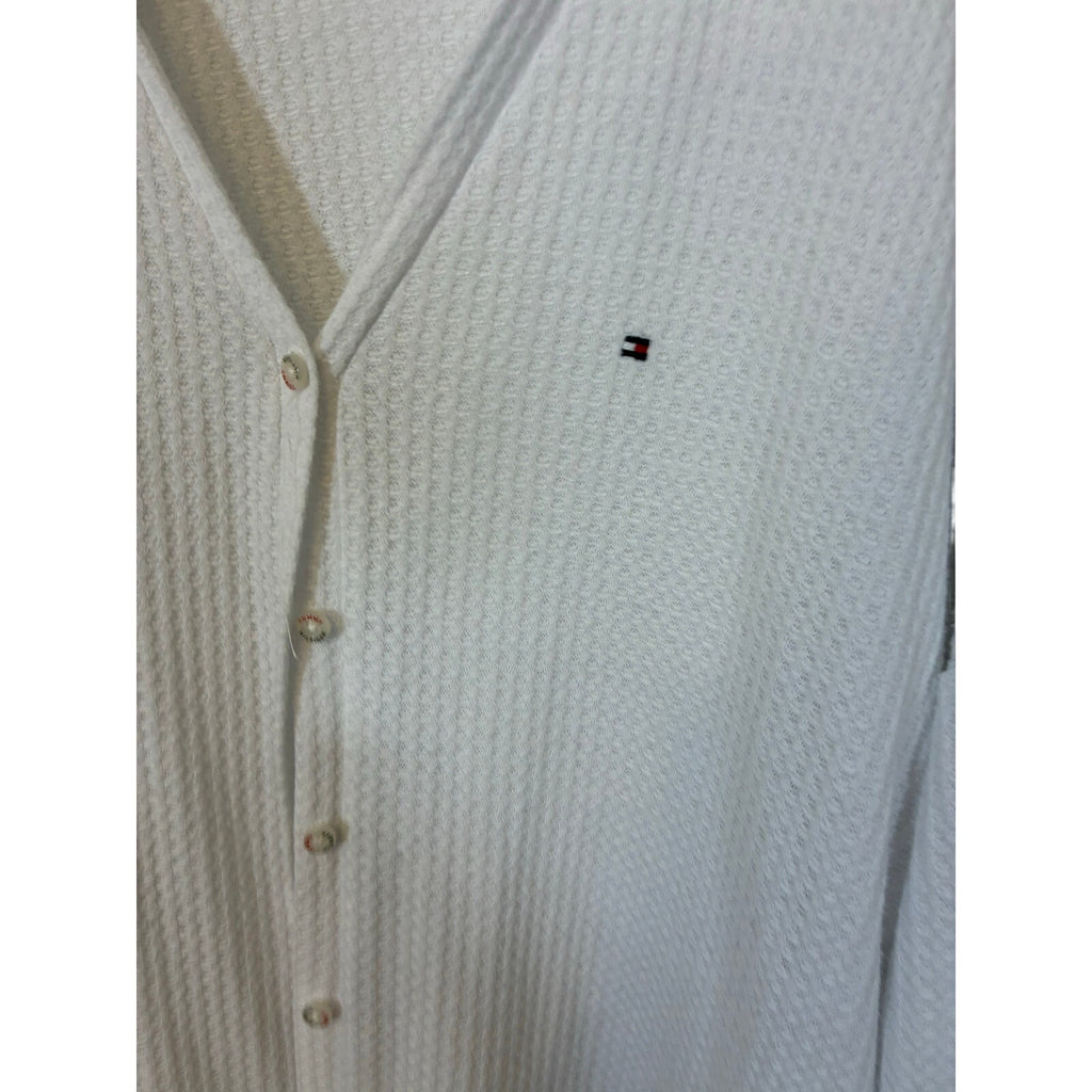 Tommy Hilfiger White Button Front Cardigan Sweater Women’s M Coastal Nautical