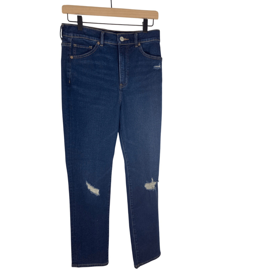NWOT Express Slim Super High Rise Straight Lag Dark Wash Jeans