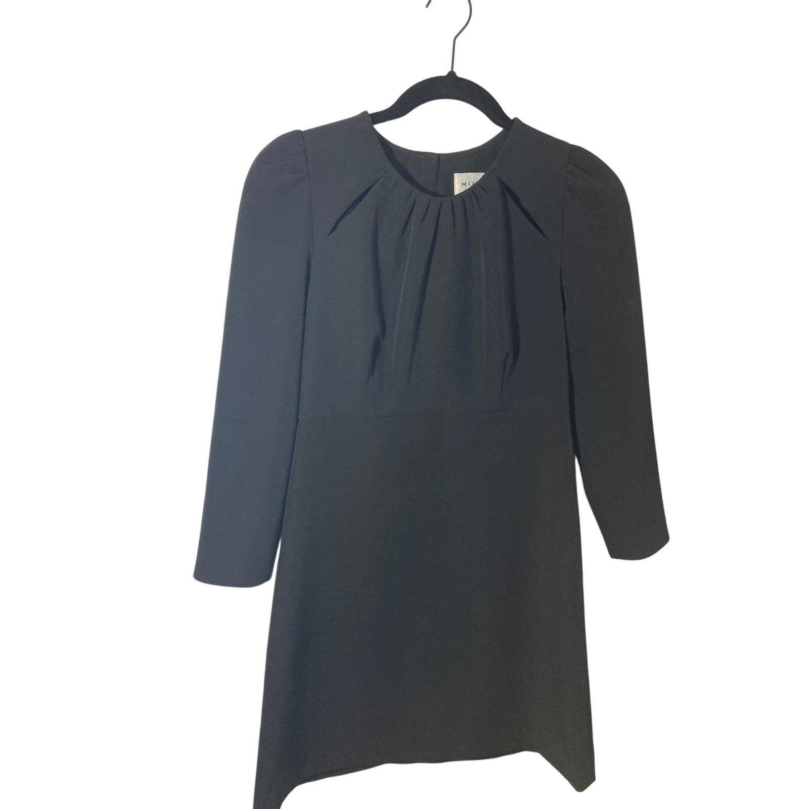 Milly Black Bodycon Formal Prom Homecoming Fancy Fitted Long Sleeve Dress SZ 2