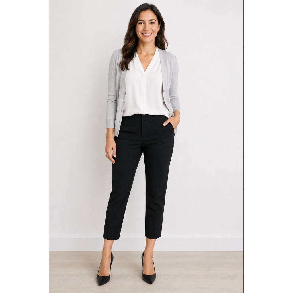 Vince Camuto SZ 4 Black Formal Dressy Cropped Corporate Corpcore Slacks