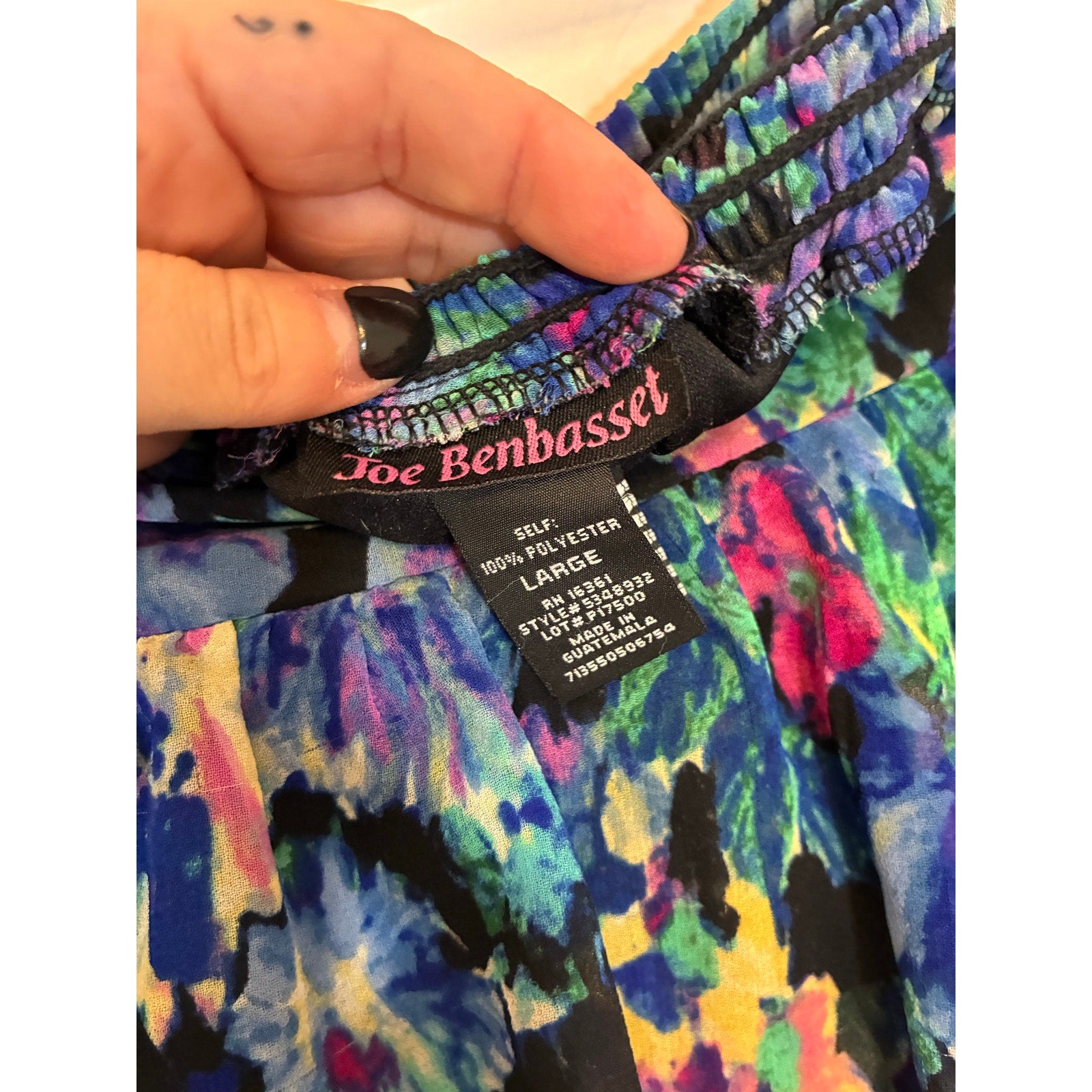 Joe Benbasset Y2K Floral Tiered Ruffle Mini Skirt Multicolor Elastic Waist L