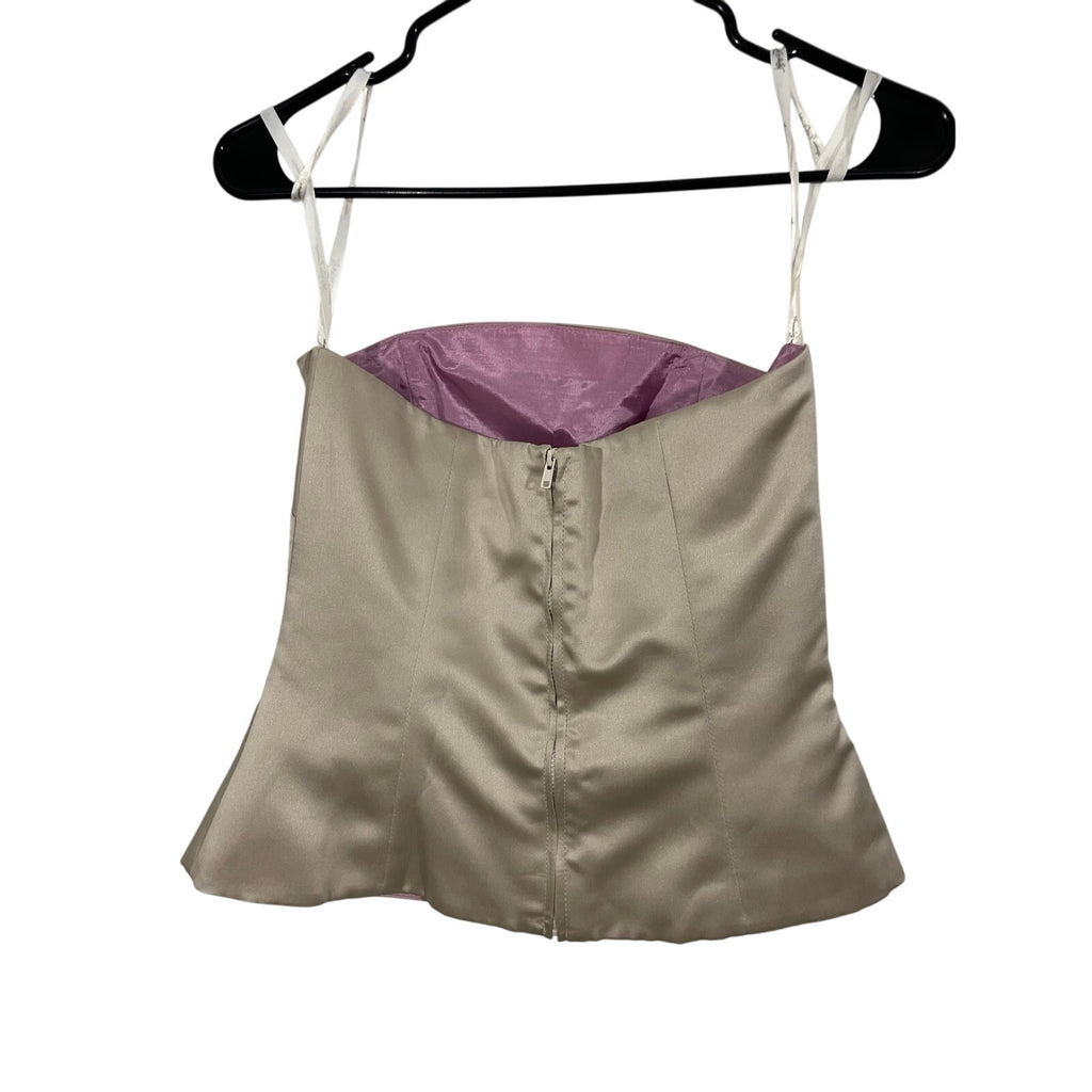 JEFFREY & DARA EVENINGS by TOM BARRA VTG 80s Bustier Tube Top Nude Minimalist 6