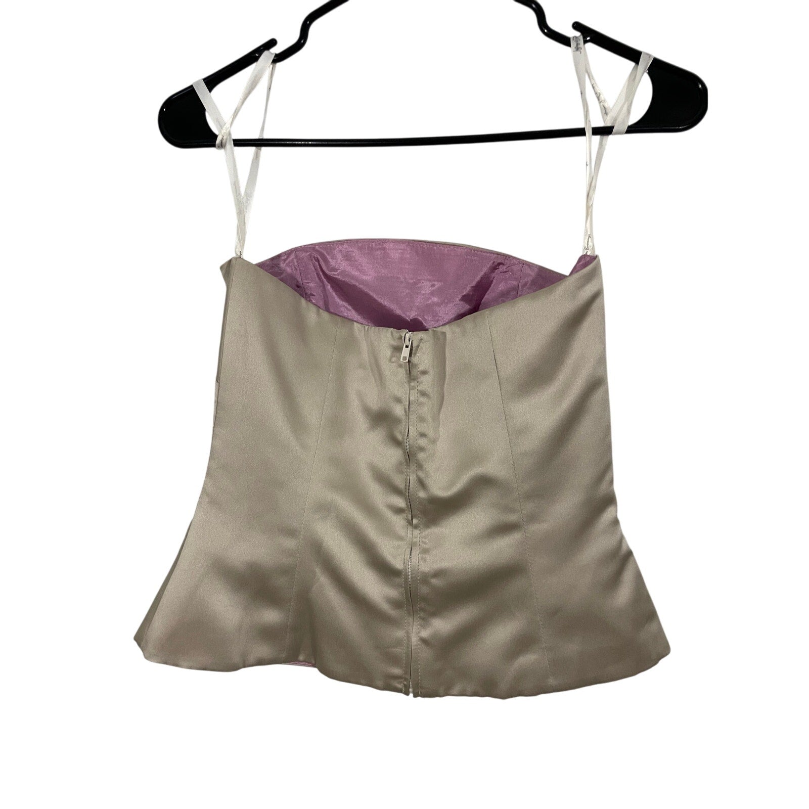 JEFFREY & DARA EVENINGS by TOM BARRA VTG 80s Bustier Tube Top Nude Minimalist 6