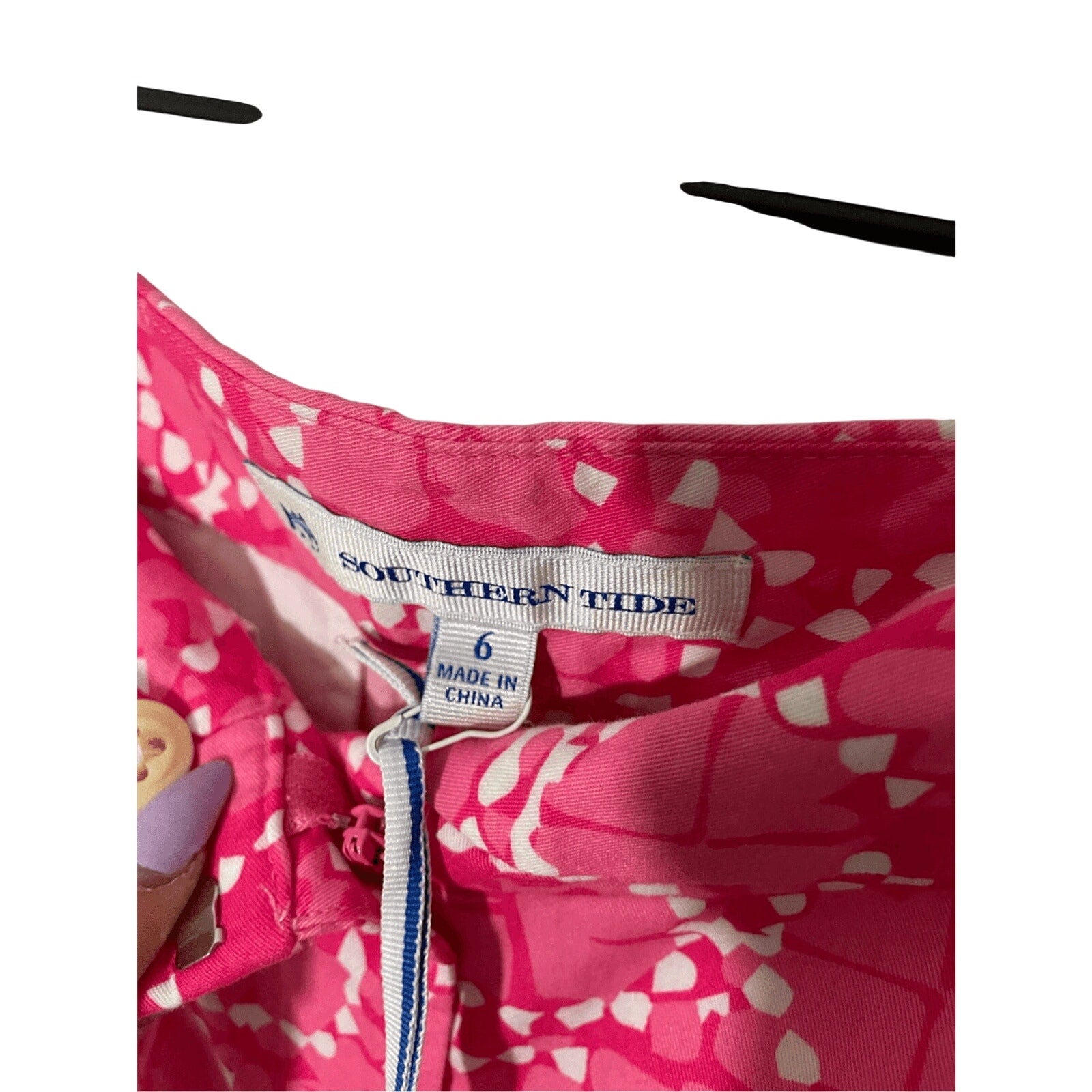 NWT SouthernTide Chino 1983 Pink White Shorts Novelty Prints Preppy Coastal 6