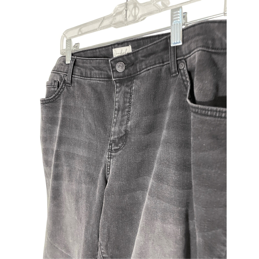 Wonderly Mid Rise Black Skinny Cropped SZ 18 Casual Denim Kidcore Teacher Denim