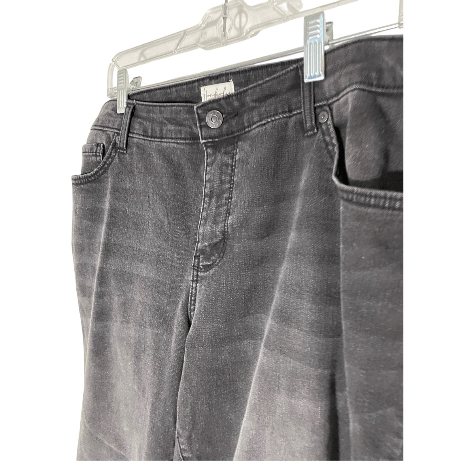 Wonderly Mid Rise Black Skinny Cropped SZ 18 Casual Denim Kidcore Teacher Denim