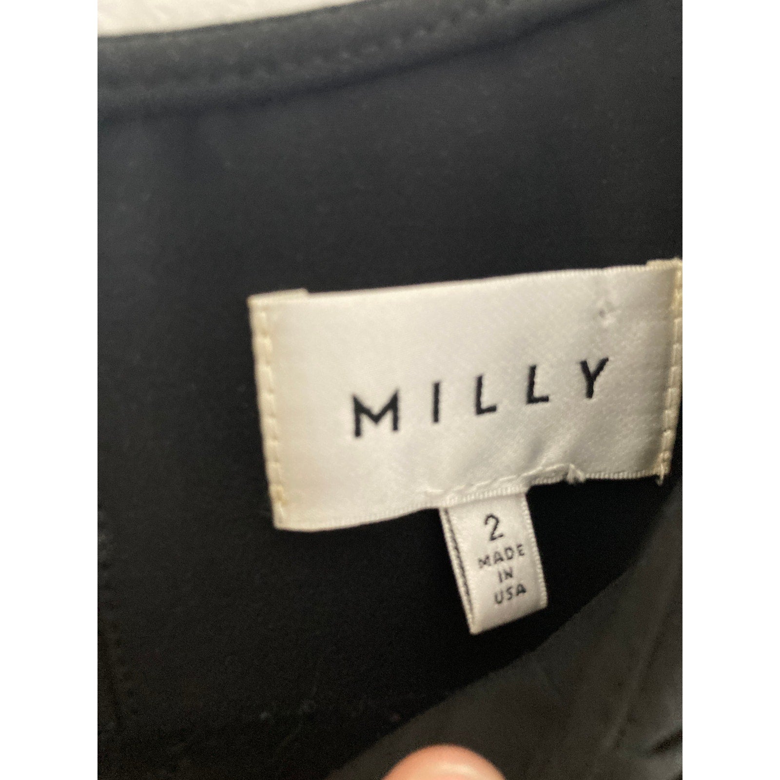 Milly Black Bodycon Formal Prom Homecoming Fancy Fitted Long Sleeve Dress SZ 2
