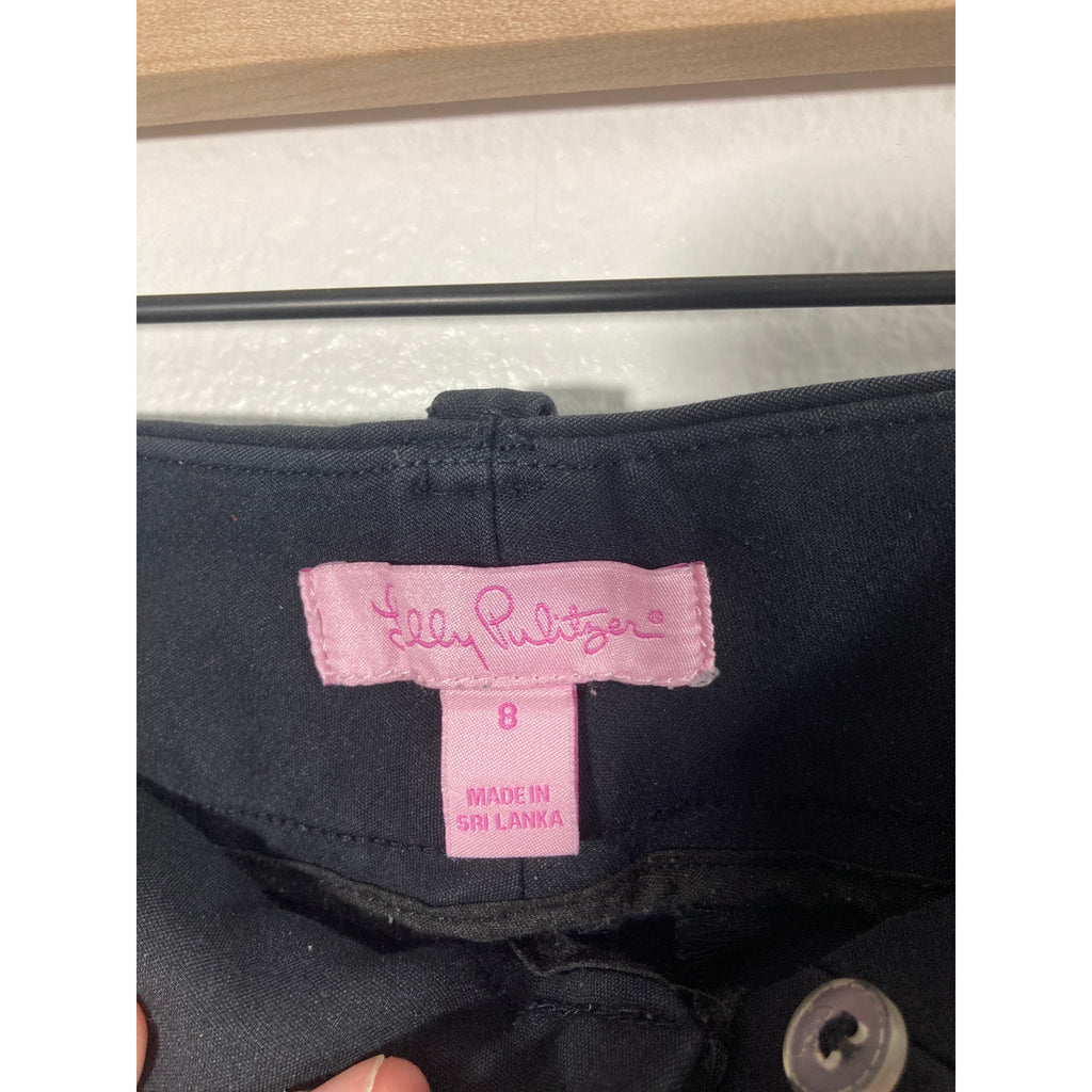 Lily Pulitzer Women's Black Dress  High Rise Pants SZ 8 corporate workwear
